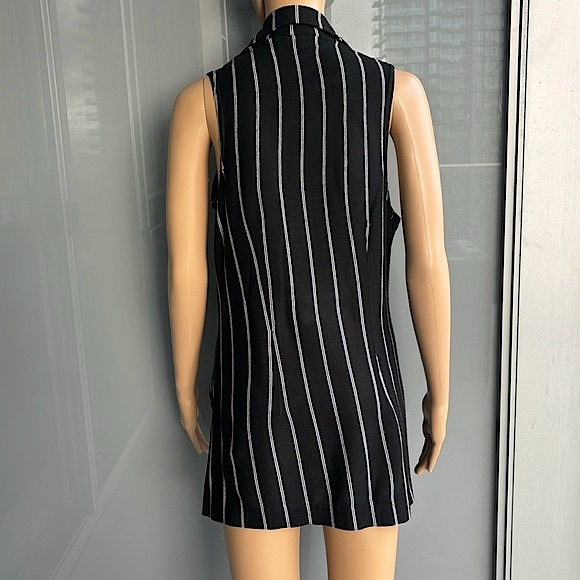 Vintage Black&White Striped Vest Dress - Picture 2 of 13